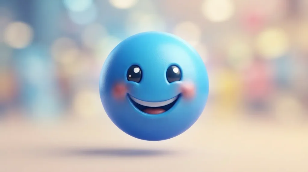 How to use blue emoji smiling the right way