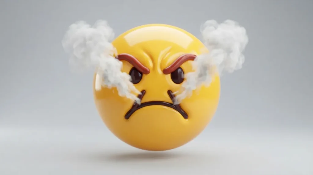 What do pissed off emoji mean?